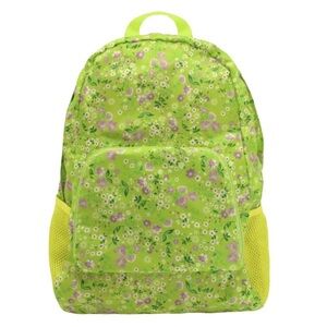 NEW Mytagalongs Lime Floral Foldable Backpack